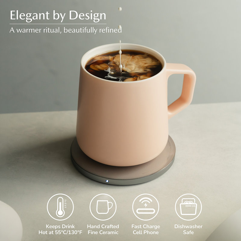 Neo Self-Heating Mug Set - Rosy Apricot, Pink