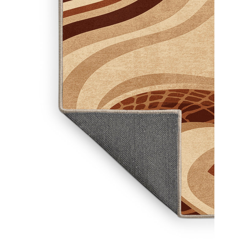 Tapis moelleux moelleux et moelleux à motif d'arc moderne Viper, 4x6