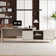 Home Office Desk Extendable Makeup Vanity Desk Up To 103'' With Storage Cabinets, Rectangular/L-Shaped Writing Desk