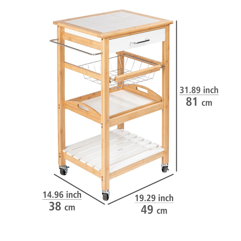 Finja Wood Kitchen Cart
