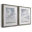 " Sky Blue III " 2 - Pieces Painting Print