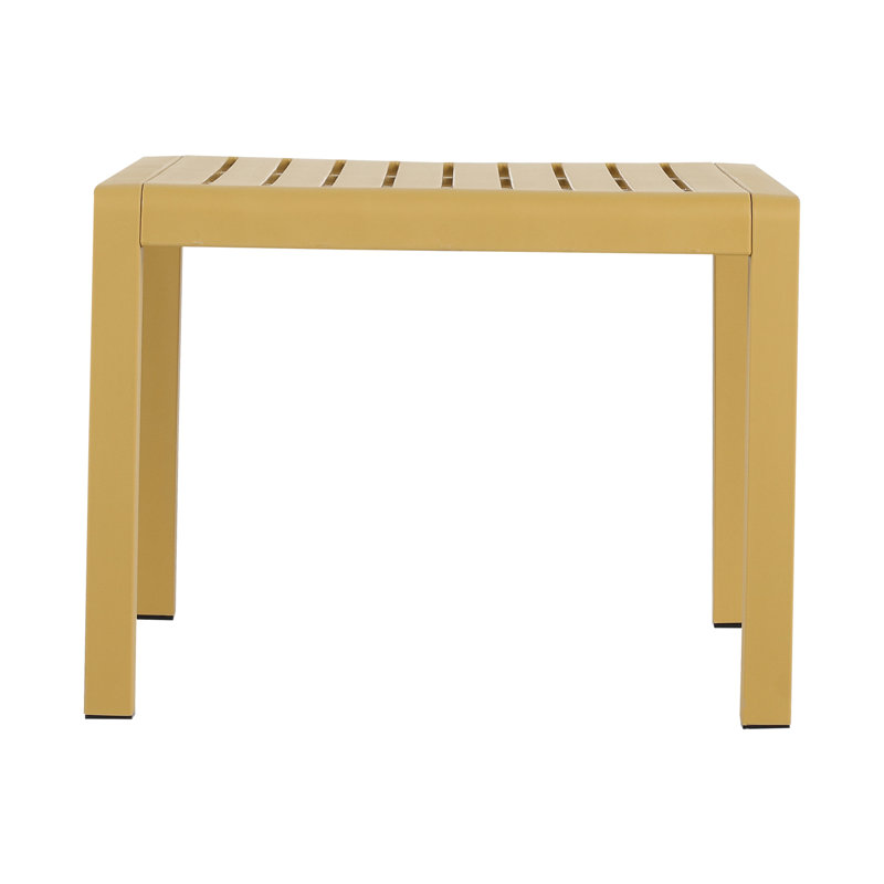 2-Piece PP Single-Seater Chairs + Coffee Table Set, Brick Yellow
