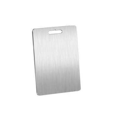 Premium Stainless Steel Cutting Board | 100% Antibacterial, Easy Clean, 1 mm Thickness | Dishwasher Safe, Silver Color | Ideal for Food Prep in Kitchen, Durable & Stylish Design