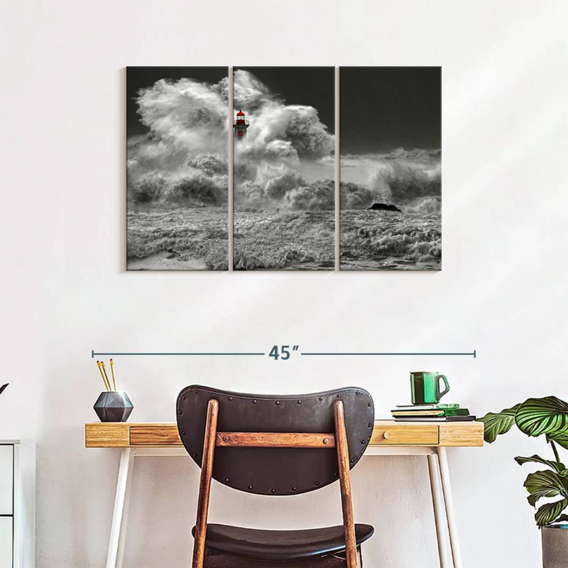 Impression sur toile Rough Sea, H 38 po x l 24 po x P 1,25 po