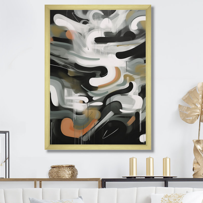 Illustration de graffiti de Minimalisme de Conieham II, H 20 po x l 12 po x P 1 po, Encadrement doré
