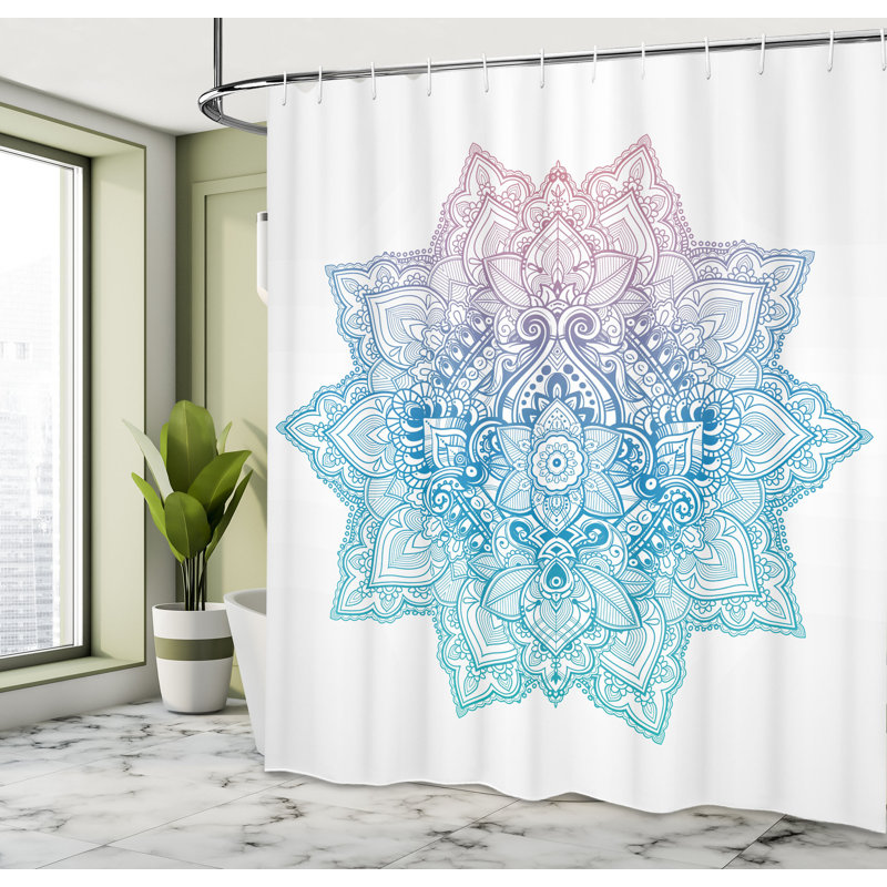 Shower Curtain Set + Hooks, 84" H x 69" W