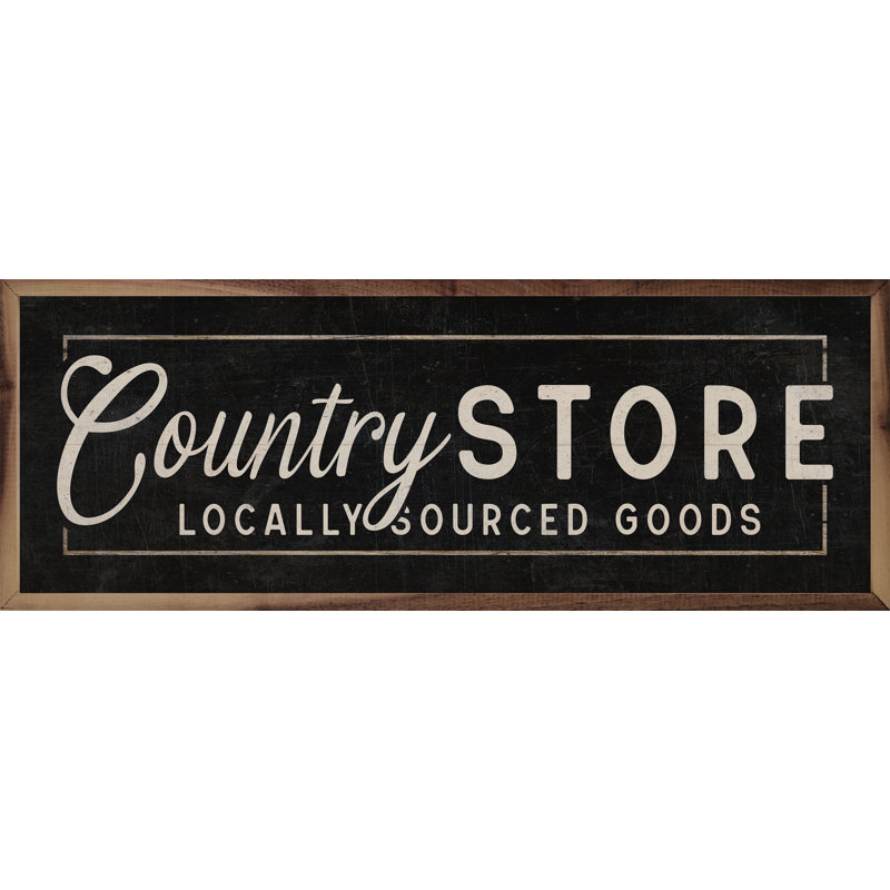Bordure noire Country Store, Noir, L 48 po x H 16 po