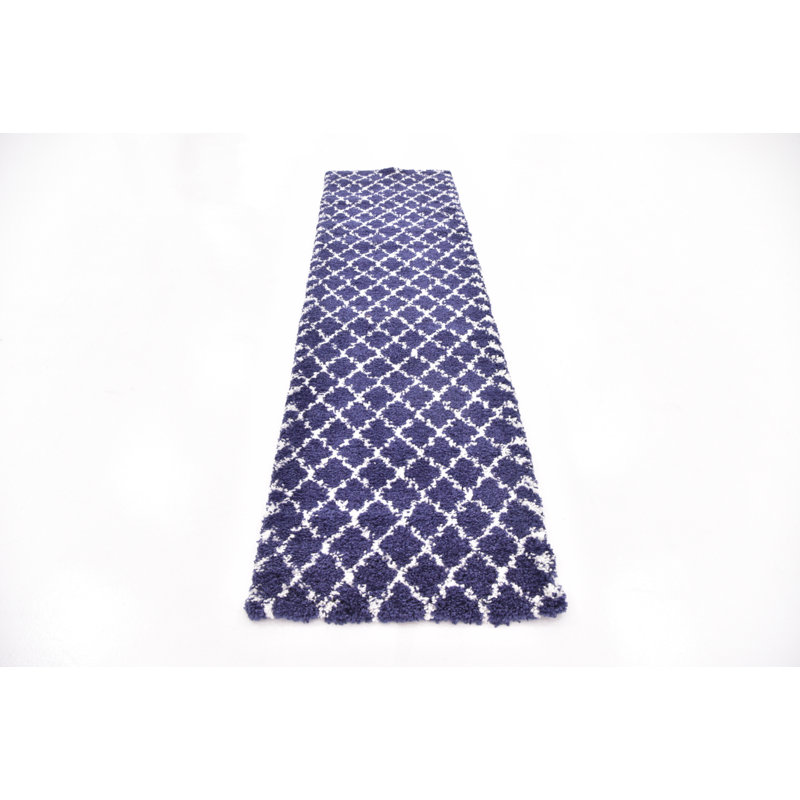 Tapis bleu marine / ivoire Scottsville, Tapis de couloir 2 pi 7 po x 6 pi 1 po