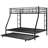Twin Over Full Bunk Bed With Stable Steel Frame, Size Trundle And Two Ladders, Black Color Metal Mechanical Feature, Ladders-171571751-171571755