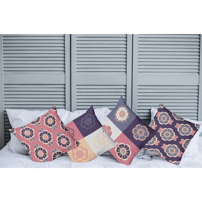 Housse de coussin Abstract, 12 po x 12 po, Quartz / rose pâle / beige