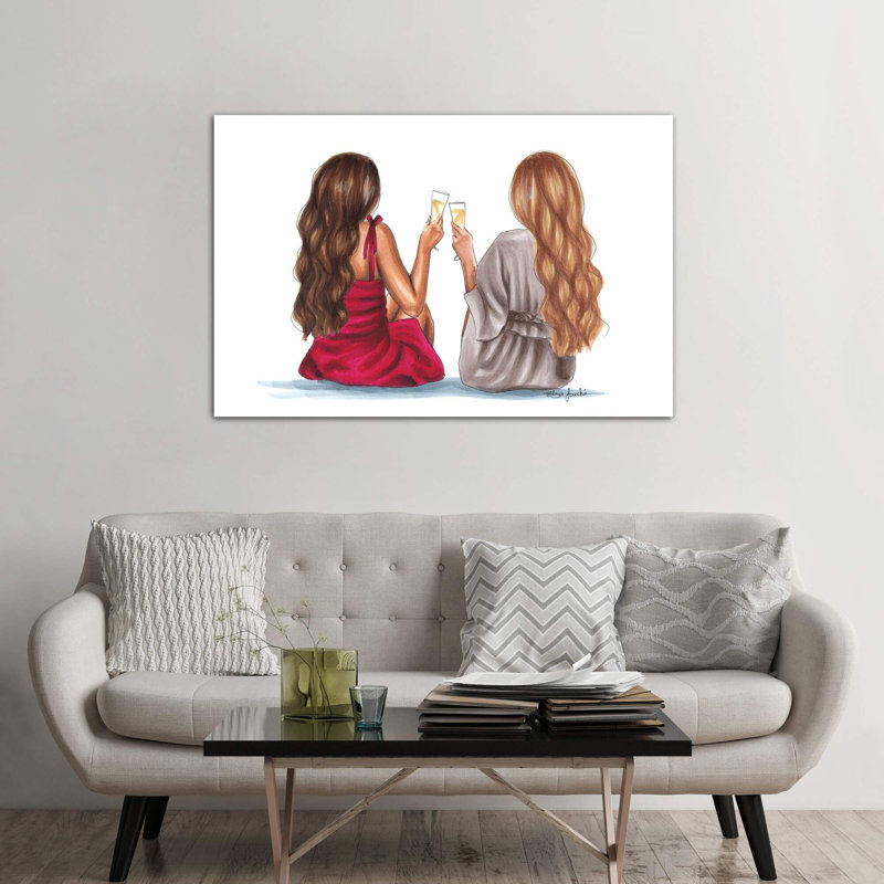 Cheers by Elza Fouche - Print on Canvas, No Frame, 66.04 cm H x 45.72 cm W x 1.91 cm D