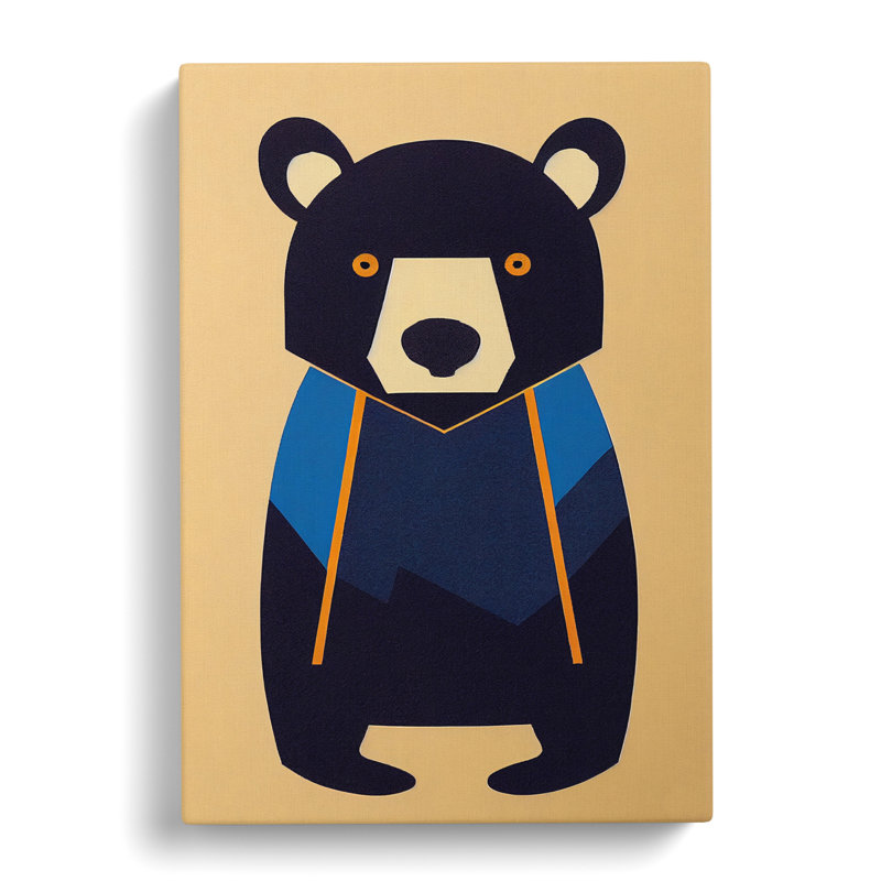 CAN-V0523-201X Bear - Wrapped Canvas Print, 50cm H x 35cm W x 3cm D