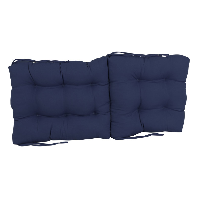 Coussin de siège / dossier en sergé pour l'intérieur, Bleu marine
