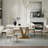 Modern Luxury White Rectangular Dining Table-533004821