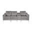 Convertible Sectional Corduroy  Sofa with Cupholders, USB,Three-seater-1716844597