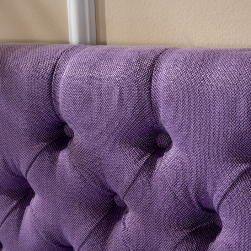 Cadre de lit avec tête de lit, Mauve, Queen