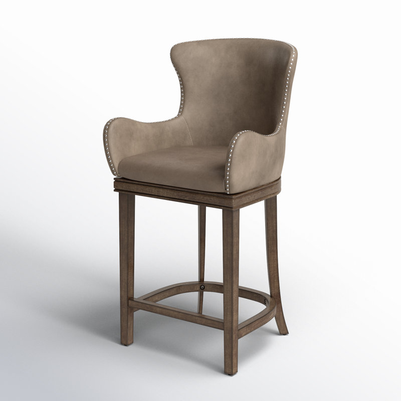 Gunther Swivel Bar & Counter Stool, Counter Stool (26" Seat Height), Weathered Taupe