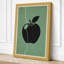 Apple in Green Mid-Century - Wrapped Canvas-1279261376-1279261404