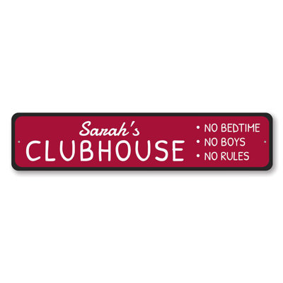 Enseigne en aluminium Kids Clubhouse