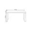 Bureau rectangulaire en bois massif noyer clair-110909421