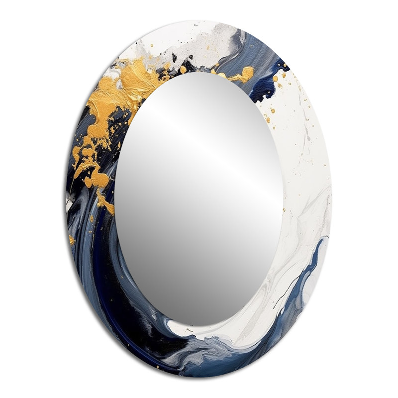 Kirrily - Miroir abstrait en métal, 40 po x 30 po