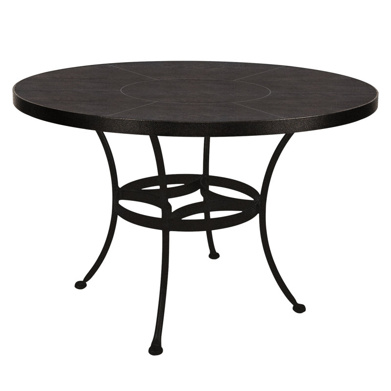 Outdoor Round Dining Table, 42" W x 42" L x 29.5" H, Urban Shift, Carbon Black
