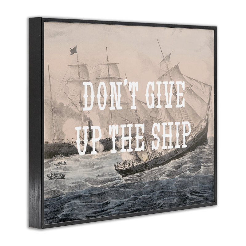 N'abandonnez pas le bateau, estampe numérique par Daphne Polselli, Giclée encadrée noir minuit, H 16 po x l 20 po