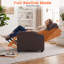 Fauteuil inclinable inclinable en cuir synthétique avec repose-pieds et télécommande pour repose-pieds