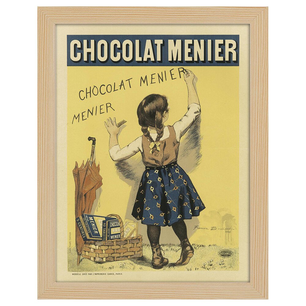 Leinwandbild Vintage Artistic Poster Chocolat Menier