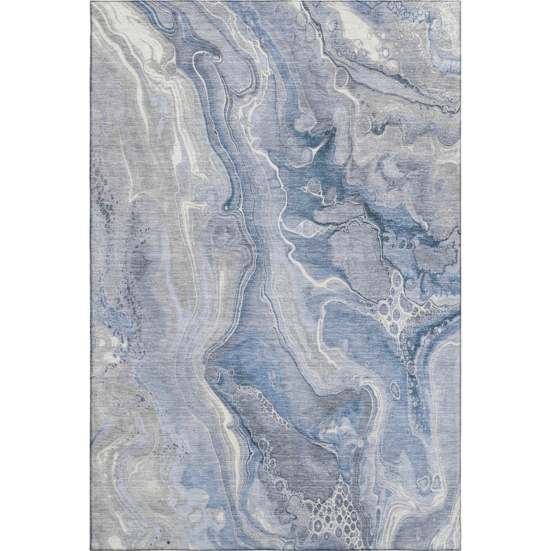 Premium Machine Washable Slesnick AMF1681 Abstract Rug, Rectangle 10' x 14'