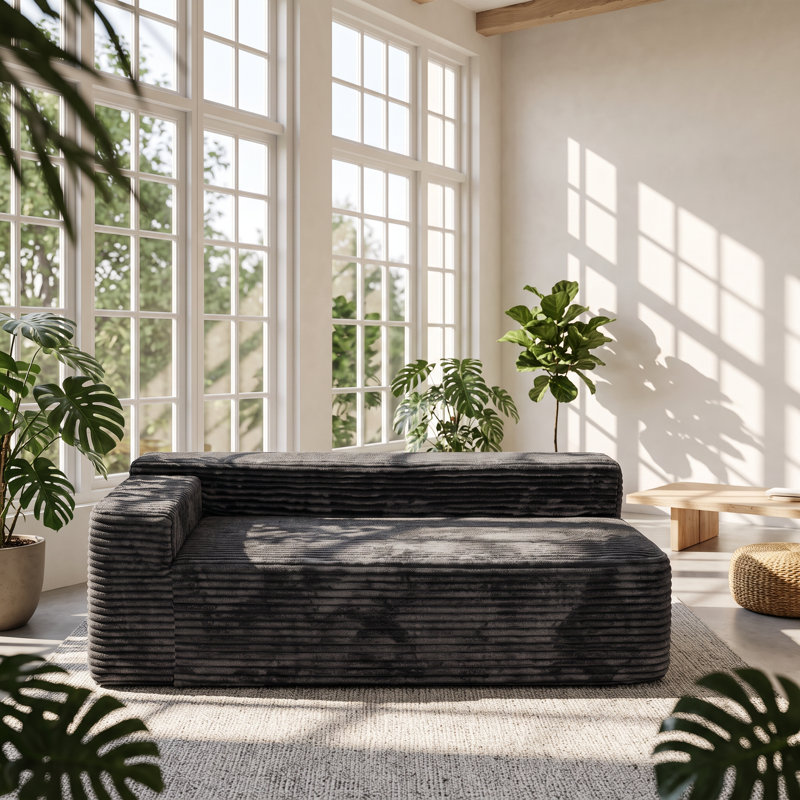 68.9 " Corduroy L-Shaped Sectional