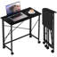 HOMCOM Small Folding Desk, 80 cm on Wheels for Small-1362622283