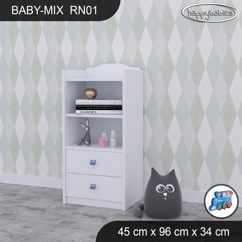 96cm H Kids Cube, White, 96cm H x 45cm W x 34cm D