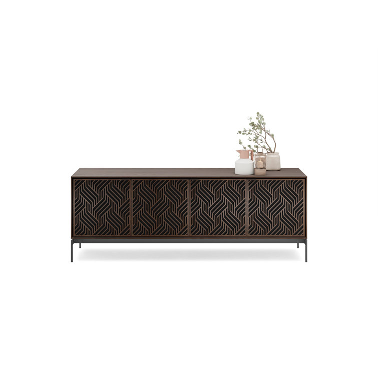 Elements - Cabinet with Console Base - Weave Door