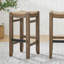 Tabouret carré en faux bois massif de 15 po Aston-266809918-181027076