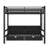 Full Over Full Metal Bunk Bed with Storage Shelves & Drawers, USB Ports, LED Lights & Convertible Sofa – Black-708019052-708019053