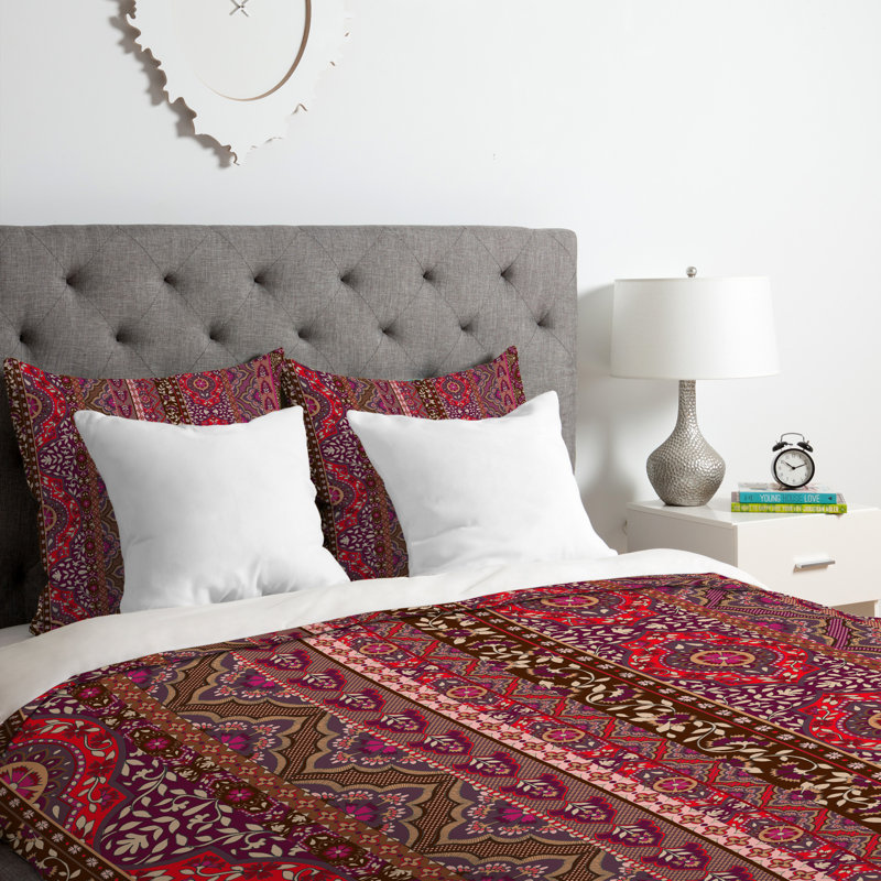 Aimee St Hill Damask Duvet Cover, Queen Duvet Cover + 2 Standard Shams