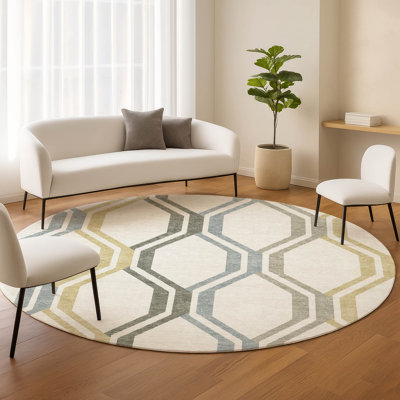 Tapis Mid-Century moderne lavable à la machine intérieur / extérieur Chantille ACN2326