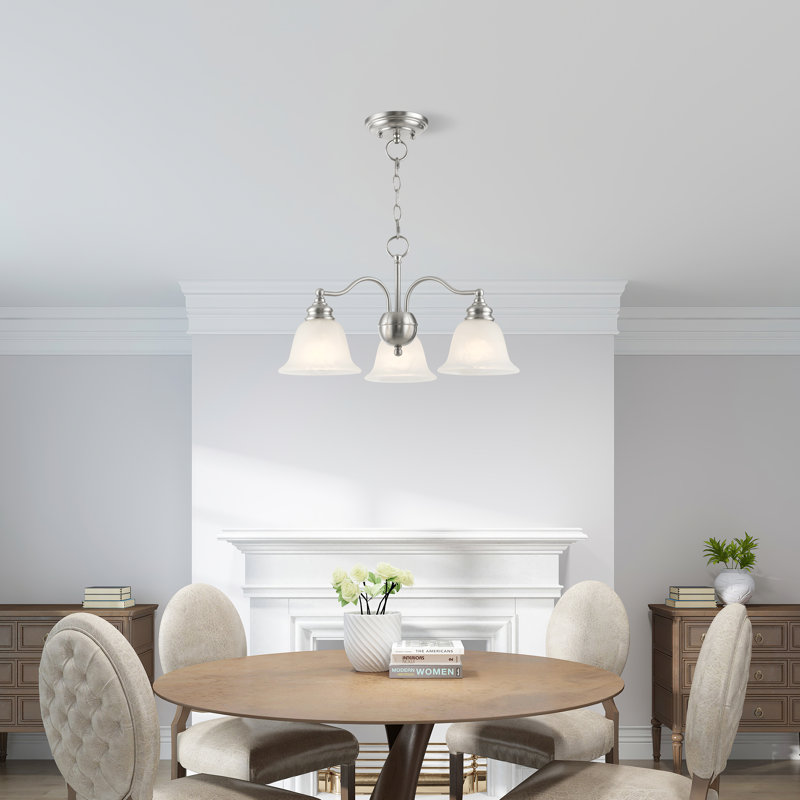 Becky 3 - Light Classic / Traditional Chandelier, Brushed Nickel