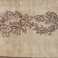 Tapis vintage rétro Oushak à motif tribal oriental - Beige