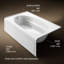 Windward 72" x 42" Alcove Soaking Acrylic Bathtub-1295610532-1222541145