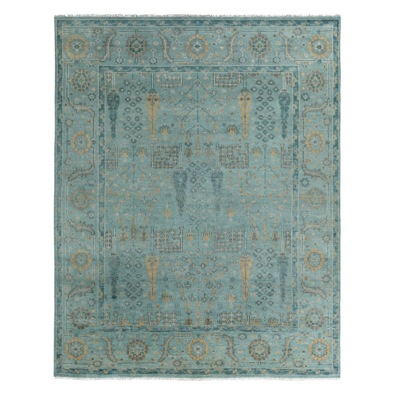 Jaipur Living Rehema SLN22 Handknotted Floral Blue Area Rug (8'6"x11'6"), Rectangle 13' x 18'