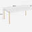 White and Gold Rectangle Coffee Table