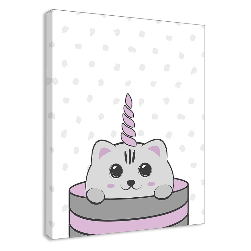 Art sur toile caticorn, H 14 po x l 11 po x P 1,5 po