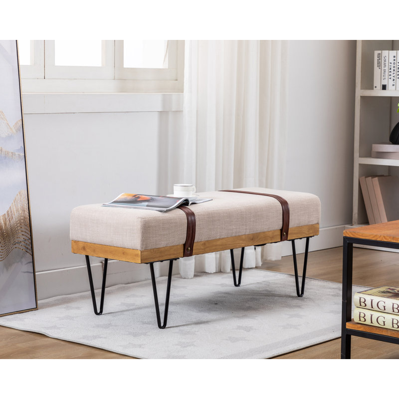 Banc rembourré Josiaha, Beige