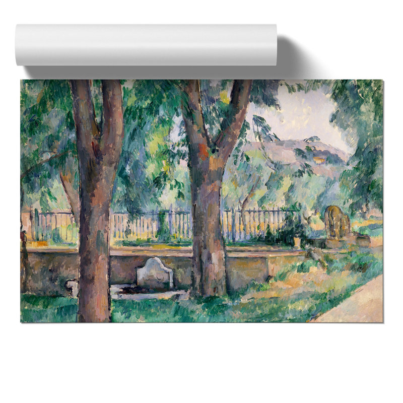 Pool at Jas de Bouffan by Paul Cezanne - Frameless Print, 42cm H x 59cm W x 0.1cm D