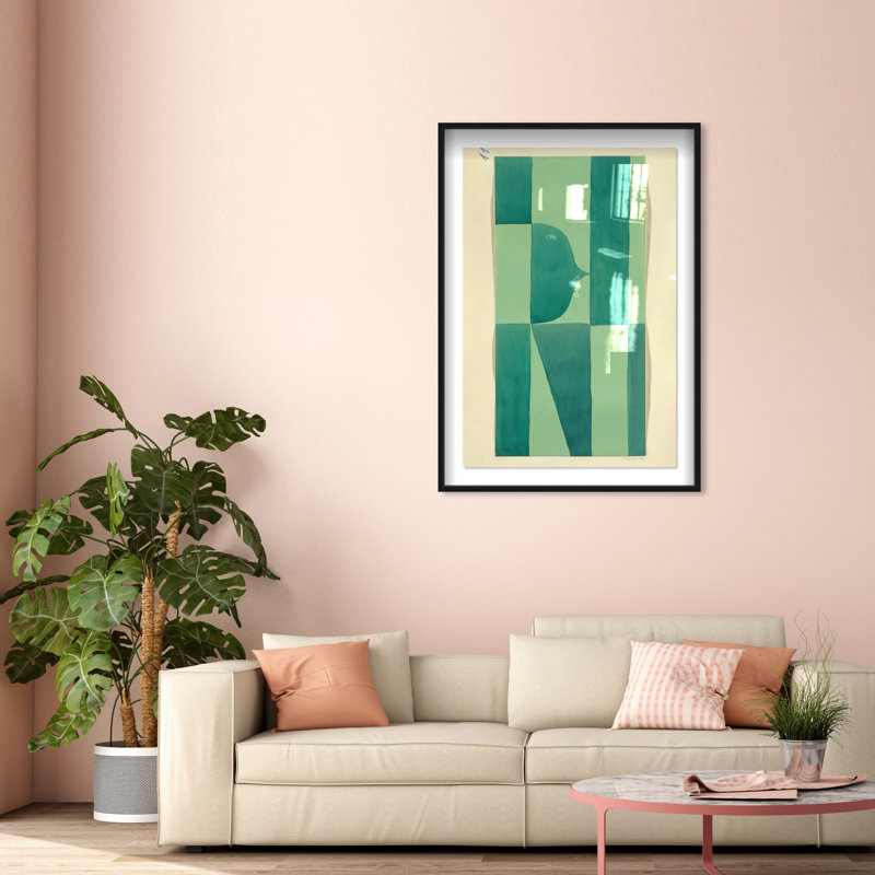 «Erickson Green Abstract» par Joss & Main - reproduction, Noir, H 55 po x l 37 po