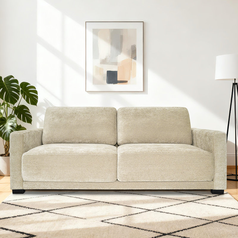 Canapé rembourré Cloud, Velours beige