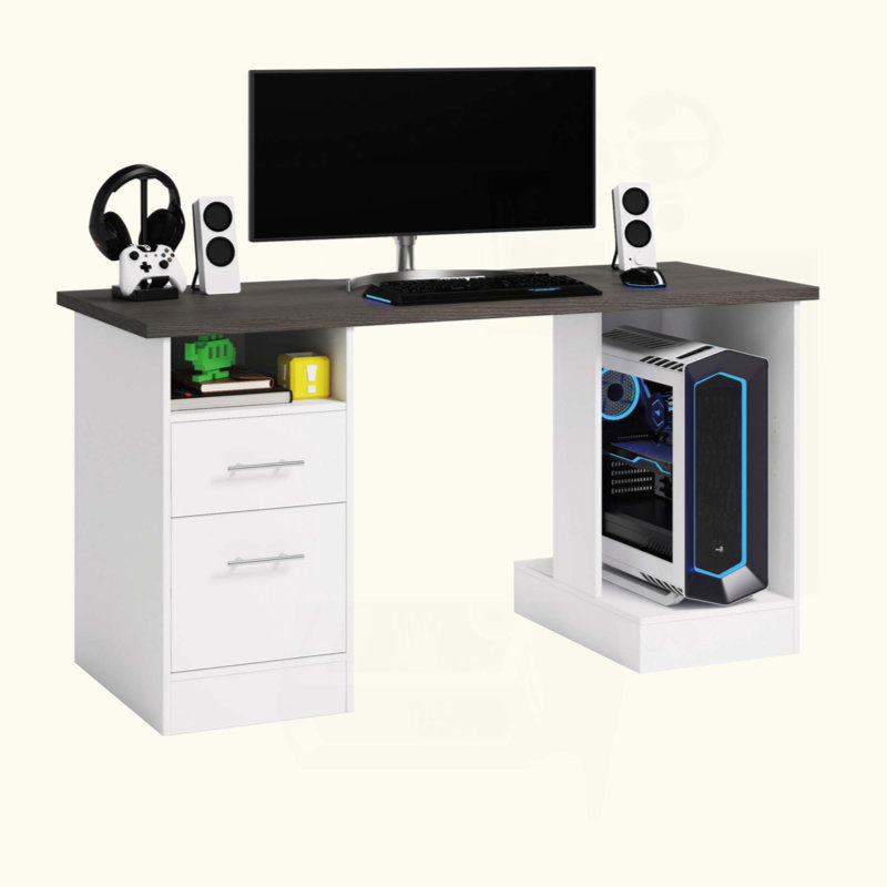 Bureau de jeu personnalisable avec rangement spacieux et moderne pour une expérience de jeu améliorée