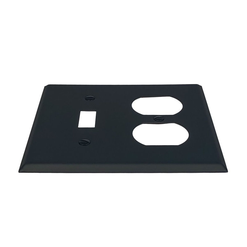2-Gang Duplex Outlet / Toggle Light Switch Combination Wall Plate
